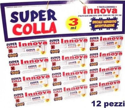 Set-12-Tubetti-Colla-Cianoacrilica-Per-Riparazione-Plastica-Metallo-Legno-3g