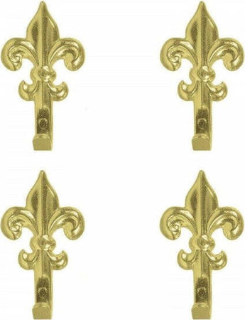 Set-15-Ganci-Oro-44mm-Appendino-Per-Quadro-Forma-Giglio-Fiorentino-Con-Chiodi