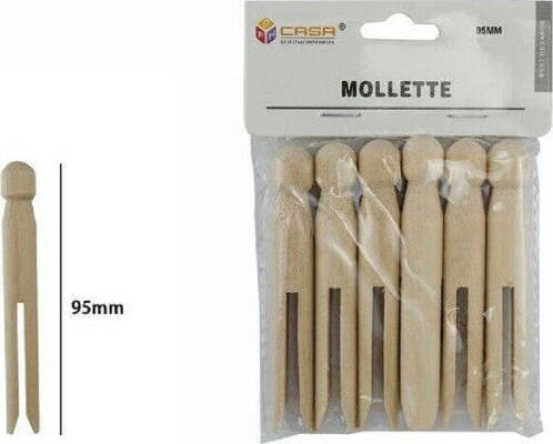 Set-18-Pz-Mollette-Pinze-Bucato-Panni-In-Legno-Bricolage-Hobbystica-95mm-53894a