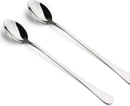 Set-2-Cucchiaio-Cucchiai-Cucchiaino-Con-Paletta-Lungo-20-Cm-Per-Gelato-Cocktail