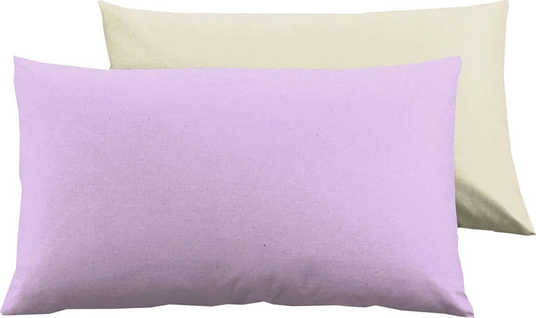 Set 2 Federe Bicolor Doubleface in Cotone Copricuscino Novilunio Guanciale Letto 50x80 Cm Made in Italy Naturale/ Lilla Glicine Casa e cucina/Tessili per la casa/Biancheria da letto/Lenzuola e federe/Federe Novilunio - Sesto San Giovanni, Commerciovirtuoso.it