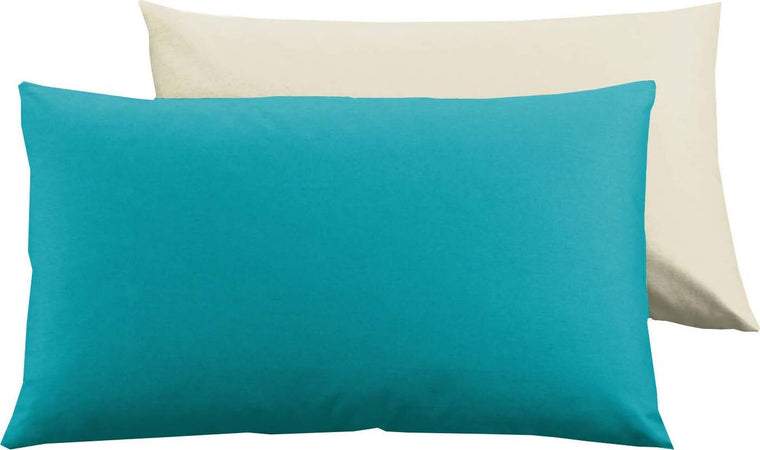 Set 2 Federe Bicolor Doubleface in Cotone Novilunio Copricuscino Guanciale Letto 50x80 Cm Made in Italy Naturale/ Verde Azzorre Casa e cucina/Tessili per la casa/Biancheria da letto/Lenzuola e federe/Federe Novilunio - Sesto San Giovanni, Commerciovirtuoso.it