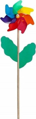Set-2-Girandole-A-Vento-12cm-Colorata-In-Legno-Scaccia-Uccelli-Gioco-Prato-Balcone