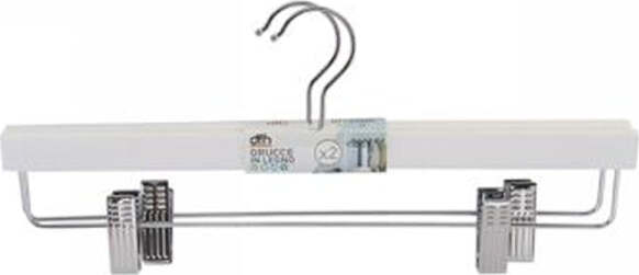 Set-2-Grucce-Pantaloni-In-Legno-Bianco-Armadio-Clip-Antiscivolo-Gonne-Shorts-36