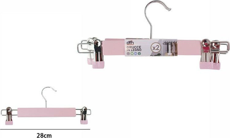 Set 2 Grucce Pantaloni In Legno Rosa Armadio Clip Antiscivolo Gonne Shorts Top Casa e cucina/Organizzazione interni/Organizzazione guardaroba/Grucce e appendini/Grucce Trade Shop italia - Napoli, Commerciovirtuoso.it