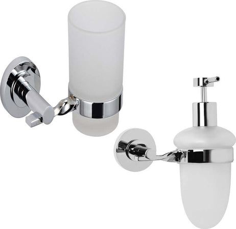 Set 2 Pezzi Accessori da Bagno Narciso 002 Ottone Cromato Casa e cucina/Bagno/Accessori per il bagno/Dosatori e porta accessori/Dosatori per sapone liquido Ogomondo - Martina Franca, Commerciovirtuoso.it