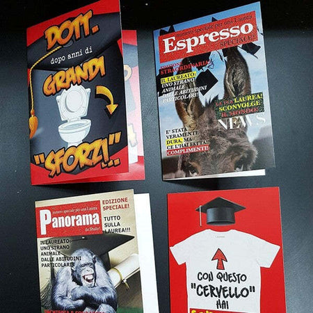 Set-2-Pezzi-Biglietti-Biglietto-Laurea-Divertenti-Spiritosi-Congratulazioni