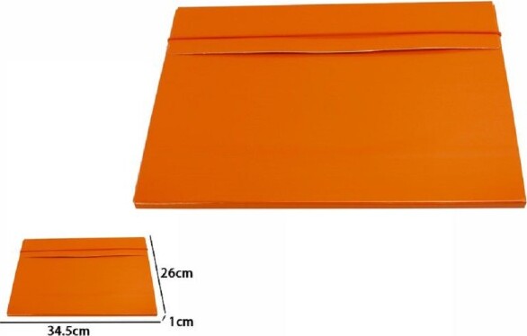 Set-2-Pezzi-Cartelline-Porta-Documenti-Cartellina-Molla-Custodia-Arancione-68207