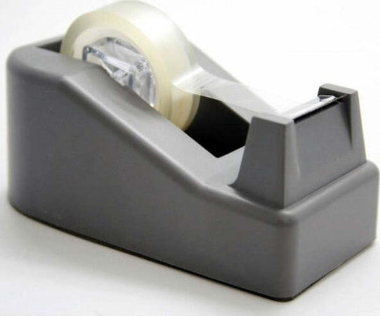 Set-2-Pezzi-Nastro-Adesivo-Trasparente-Con-Porta-Rotolo-Rotolino-12-Metri
