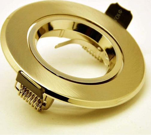 Set-2-Pezzi-Porta-Faretto-Con-Alette-Portafaretto-Da-Incasso-Oro-Portalampada