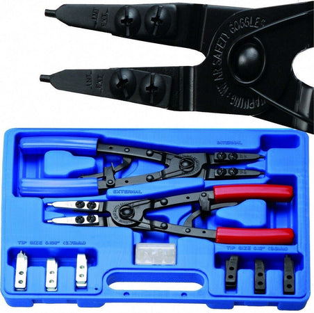 Set 2 Pinze Con Punte Intercambiabili Per Anelli Seeger Interni Esterni A.07210 Casa, arredamento e bricolage > Bricolage e fai da te > Pinze e Tronchesi > Utensili Manuali Trade Shop italia - Napoli, Commerciovirtuoso.it