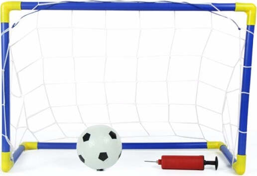 Set-2-Porte-Con-Reti-Da-Calcio-79x50x43-Cm-Per-Bambini-Uso-Esterno-Con-Accessori