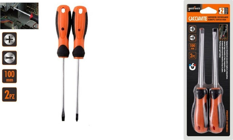 Set 2 Pz Cacciavite Giraviti Con Punta Magnetica A Taglio E A Croce 100 Mm 97188 Fai da te/Utensili elettrici e a mano/Utensili a mano/Cacciaviti/Cacciaviti a stella Trade Shop italia - Napoli, Commerciovirtuoso.it