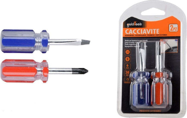 Set 2 Pz Cacciavite Nano Con Punta Magnetica A Taglio E A Stella 6mm 38mm 91894 Fai da te/Utensili elettrici e a mano/Utensili a mano/Cacciaviti/Cacciaviti a stella Trade Shop italia - Napoli, Commerciovirtuoso.it
