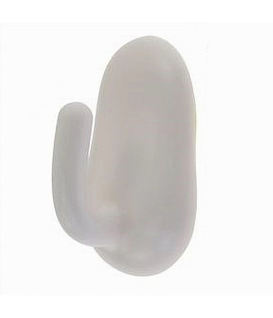Set 2 Pz Ganci Adesivi Ovali Bianchi A Parete Appendino Casa Bagno Cucina 87018