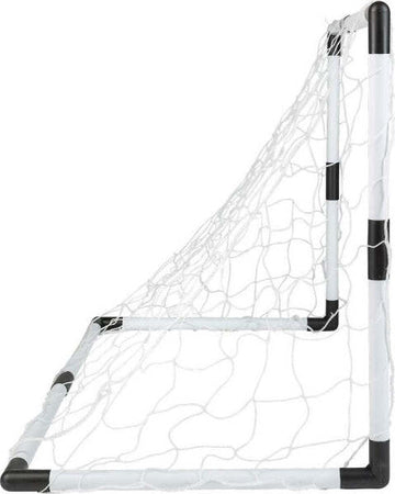 Set-2-Pz-Mini-Porte-Da-Calcio-91,5x61x48cm-Con-Palla-Pompa-8-Picchetti-Fissaggio