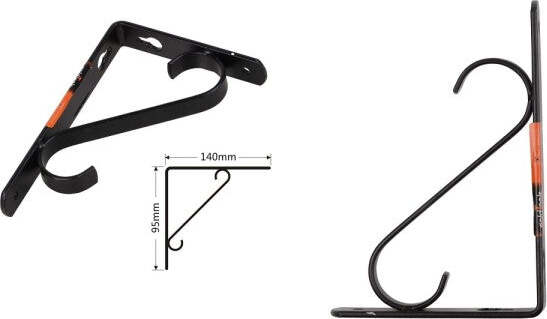 Set-2-Pz-Reggimensola-Supporto-Staffa-Angoliere-Rinforzo-140-X-95-Mm-Nera-91284