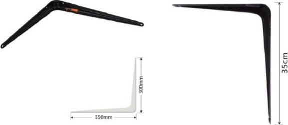 Set-2-Pz-Reggimensola-Supporto-Staffa-Triangolo-Mensola-Metallo-35-Cm-Nero-91274