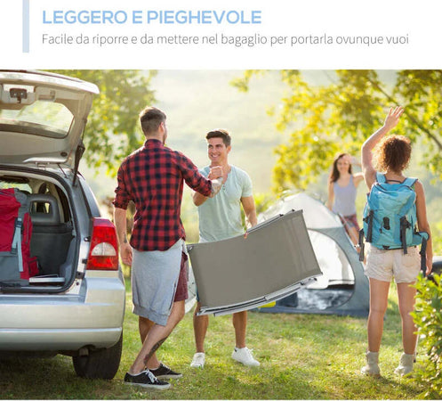 Set-2-Sdraio-da-Giardino-Pieghevoli,-Lettino-Prendisole-in-Alluminio-e-Textilene,-61x165x63cm-84B-540GY