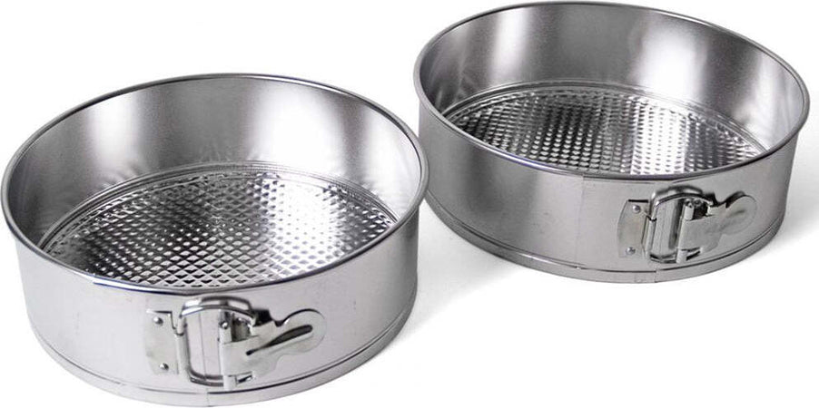 Set-2-Tortiere-Teglie-Da-Forno-Per-Torte-Apribili-In-Alluminio-Diametro-23/25-Cm