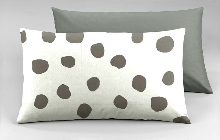 Set 2 X Federe Da Letto Bifaccia Doubleface Stampa Digitale 100% Cotone Made in Italy Federe 50x80 Cm Fantasia Dot Maxi Grigio Casa e cucina/Tessili per la casa/Biancheria da letto/Lenzuola e federe/Federe Novilunio - Sesto San Giovanni, Commerciovirtuoso.it