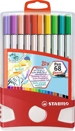 Set 20 Pennarelli Stabilo Pen 68 Brush Colori Assortiti Cancelleria e prodotti per ufficio/Penne matite scrittura e correzione/Marcatori ed evidenziatori/Pennarelli per disegno Cartoleria Deja Vu - Crotone, Commerciovirtuoso.it