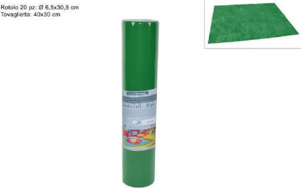Set-20-Pz-Tovagliette-Tovaglie-A-Strappo-Runner-Tnt-Rullo-30x40cm-Verde-Foresta