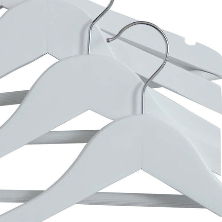 Set 20pz Grucce In Legno Bianco Barra Portapantaloni Antiscivolo Gancio Ruotante Casa e cucina/Organizzazione interni/Organizzazione guardaroba/Grucce e appendini/Grucce Trade Shop italia - Napoli, Commerciovirtuoso.it