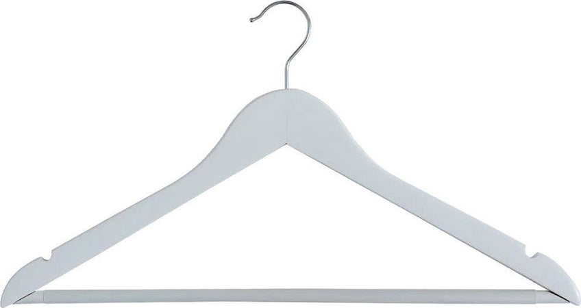 Set 20pz Grucce In Legno Bianco Barra Portapantaloni Antiscivolo Gancio Ruotante Casa e cucina/Organizzazione interni/Organizzazione guardaroba/Grucce e appendini/Grucce Trade Shop italia - Napoli, Commerciovirtuoso.it