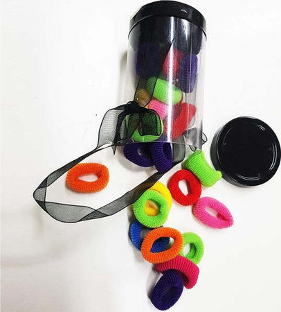 Set-23-Pezzi-Mini-Codini-Scatolina-Codino-Elastici-2cm-Bambina-Capelli-Coda