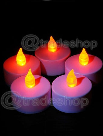 Set 24 Candele Fiamma Lumini Led Decorative A Batteria Votivi Luce Bianco Caldo Illuminazione/Illuminazione per interni/Illuminazione speciale/Candele LED Trade Shop italia - Napoli, Commerciovirtuoso.it
