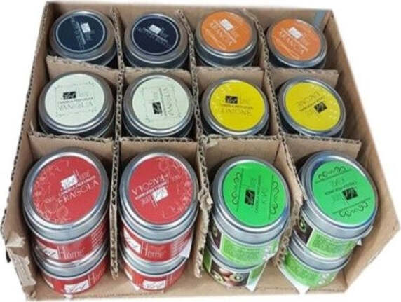 Set-24-Candele-Profumate-In-Barattolini-Di-Latta-Varie-Fragranze-Ambiente