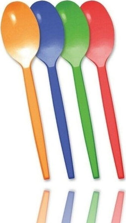 Set-24-Pezzi-Cucchiai-In-Plastica-Colorati-Feste-Compleanni-Party