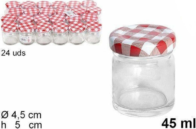 Set 24pz Contenitore Barattolo Tondo Vetro Con Coperchio Barattolini 45ml 103216 Casa, arredamento e bricolage > Cucina > Barattoli e Contenitori Trade Shop italia - Napoli, Commerciovirtuoso.it
