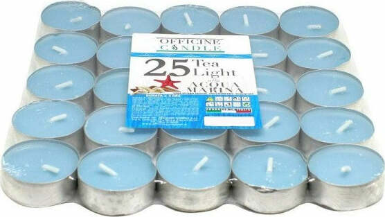 Set-25-Pezzi-Candele-Azzurre-Profumate-Fragranza-Acqua-Marina-Tealight-Lumini