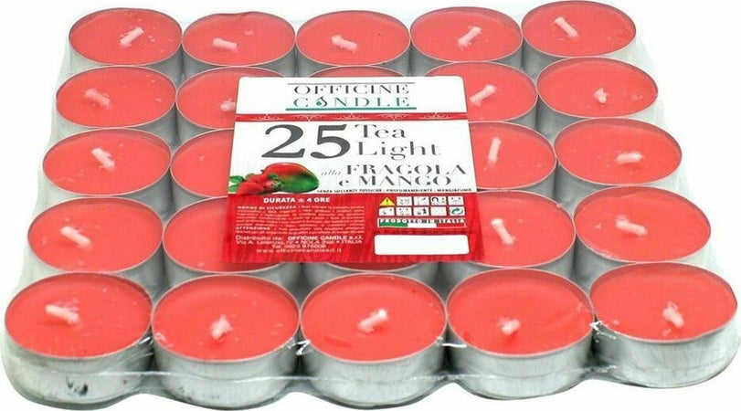 Set 25 Pezzi Candele Rosse Profumate Fragranza Fragola E Mango Tealight Lumini Casa, arredamento e bricolage > Accessori Casa > Candele Profumate Trade Shop italia - Napoli, Commerciovirtuoso.it
