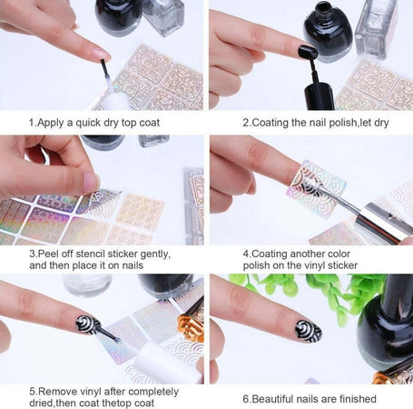 SET 27 STENCIL STAMPINO DISEGNI UNGHIE ADESIVI NAIL ART MANICURE DECORAZIONE Bellezza/Manicure e pedicure/Decorazioni per unghie/Attrezzatura per Nail Art/Glitter Trade Shop italia - Napoli, Commerciovirtuoso.it