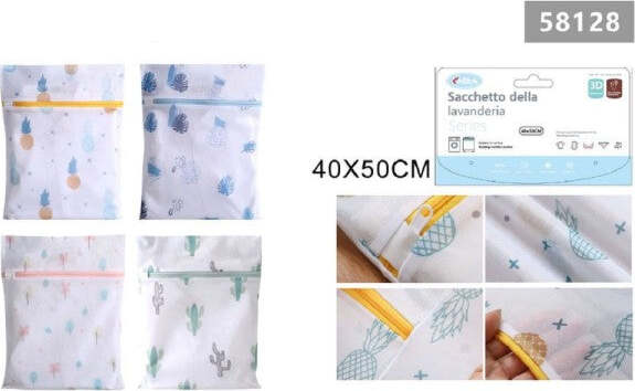Set-2pz-Sacchetto-Lavaggio-Rete-Con-Cerniera-Biancheria-40x50cm-A-Fantasia-58128