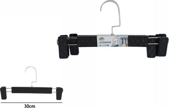 Set-3-Grucce-Pantaloni-Plastica-Nere-Armadio-Clip-Antiscivolo-Gonne-Shorts-Top