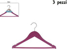 Set 3 Grucce Stampelle Appendiabito Legno Rosa Vestiti Pantaloni Giacche Soluzioni salvaspazio > Organizer per Armadi Trade Shop italia - Napoli, Commerciovirtuoso.it
