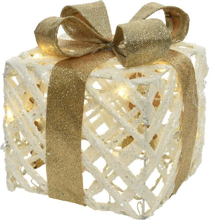 Set 3 pacchi regalo in resina luminoso color bianco e oro per uso interno ed esterno Casa e cucina/Decorazioni per interni/Addobbi e decorazioni per ricorrenze/Decorazioni natalizie/Luci natalizie/Catene luminose per esterni MagiediNatale.it - Altamura, Commerciovirtuoso.it