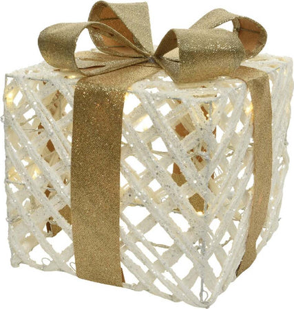 Set 3 pacchi regalo in resina luminoso color bianco e oro per uso interno ed esterno Casa e cucina/Decorazioni per interni/Addobbi e decorazioni per ricorrenze/Decorazioni natalizie/Luci natalizie/Catene luminose per esterni MagiediNatale.it - Altamura, Commerciovirtuoso.it