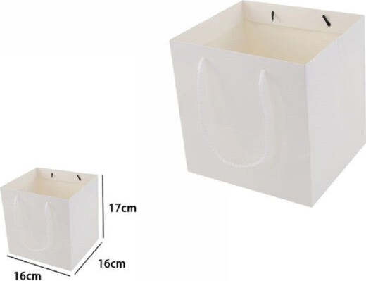 Set-3-Pezzi-Buste-Busta-Borsa-Da-Regalo-Bianca-16x16x17-Cm-Manici-In-Corda-69245