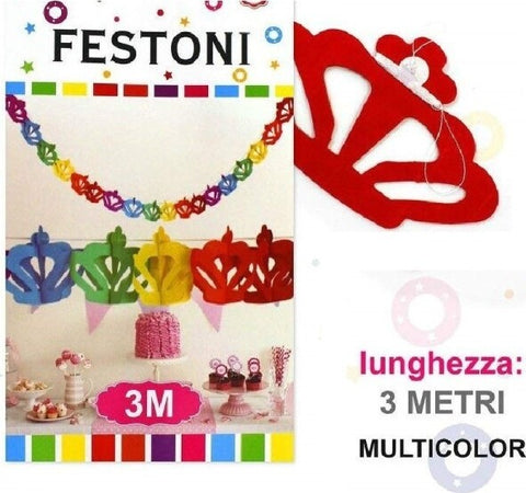 Set-3-Pezzi-Festoni-Carta-Corona-3-Metri-Colorati-Multicolor-Bandierine-Feste