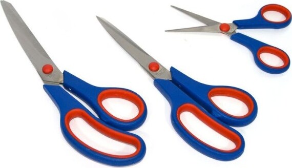 Set-3-Pezzi-Forbici-Da-Cucina-Multiuso-In-Acciaio-Con-Manico-In-Gomma-Ergonomico