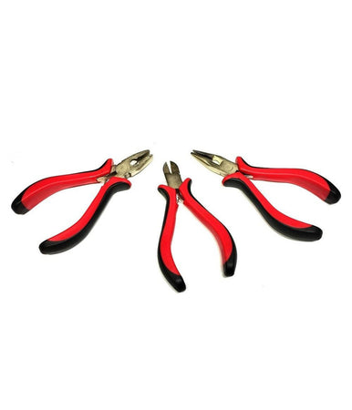 Set 3 Pezzi Mini Pinze Pinzette Di Precisione 125 Mm Per Elettronica Bricolage