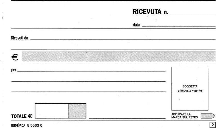 SET 3 PEZZI RICEVUTE GENERICHE 13020 17X12CM 50X2 AUTOCOPIANTE CONTABILITA' Cancelleria e prodotti per ufficio/Archivio ufficio e accessori per scrivania/Modulistica e conservazione registri/Moduli ricevute e fatture fiscali Trade Shop italia - Napoli, Commerciovirtuoso.it