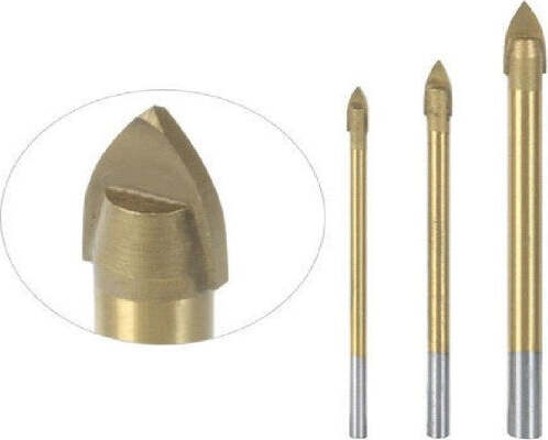 Set 3 Punte Ad Alette Per Vetro E Ceramica In Titanio Per Trapano Ribitech Fai da te/Utensili elettrici e a mano/Accessori per utensili elettrici/Set punte per trapani Trade Shop italia - Napoli, Commerciovirtuoso.it