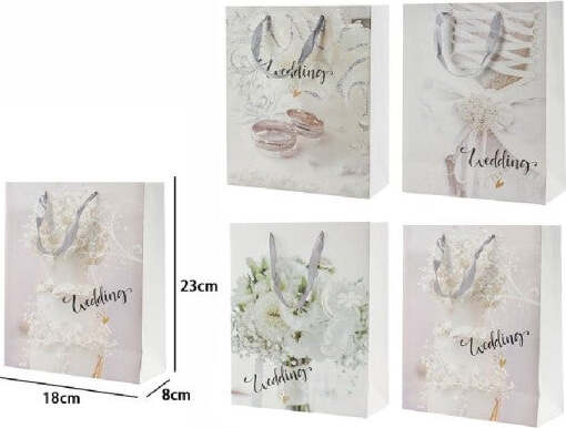 Set-3-Pz-Buste-Busta-Regalo-18x23x8cm-Scritta-Wedding-Per-Nozze-Matrimonio-67742