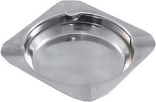 Set-3-Pz.-Posacenere-Quadrato-11x11cm-Porta-Cenere-Acciaio-Tavolo-Cucina-Esterno